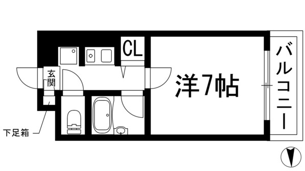 花屋敷マンションの物件間取画像